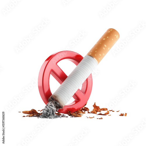 Wallpaper Mural Red no smoking sign with a cigarette (1) Torontodigital.ca