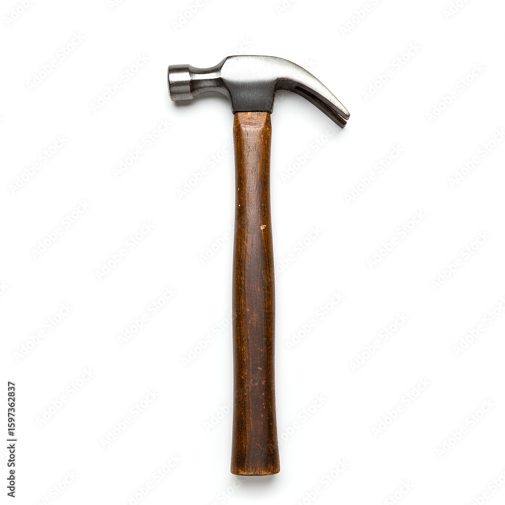 Classic Hammer on White Background for Tools and Construction Projects Documentation Classic Hammer on White Background for Tools and Construction Projects Documentation