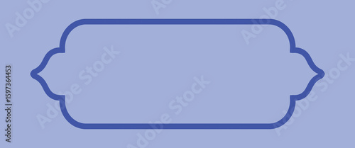 Elegant decorative frame border with classic outline style on a pastel background. Ideal for labels, invitations, branding or packaging design. Minimal, stylish and fully editable vector shape.