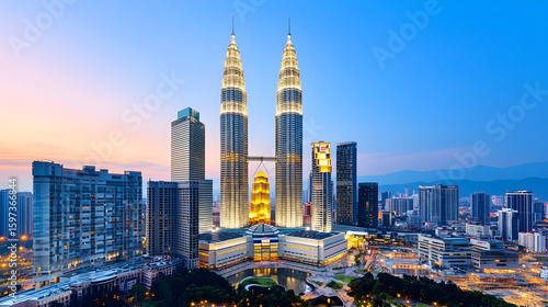 Esplanade (Lake Symphony) within KLCC Park, outside Suria KLCC, Kuala Lumpur Malaysia a 6-story shopping mall located