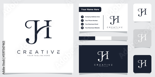 Initial JH Logo Design Vector