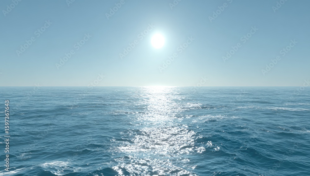 Obraz premium Vast, azure ocean under a bright sun