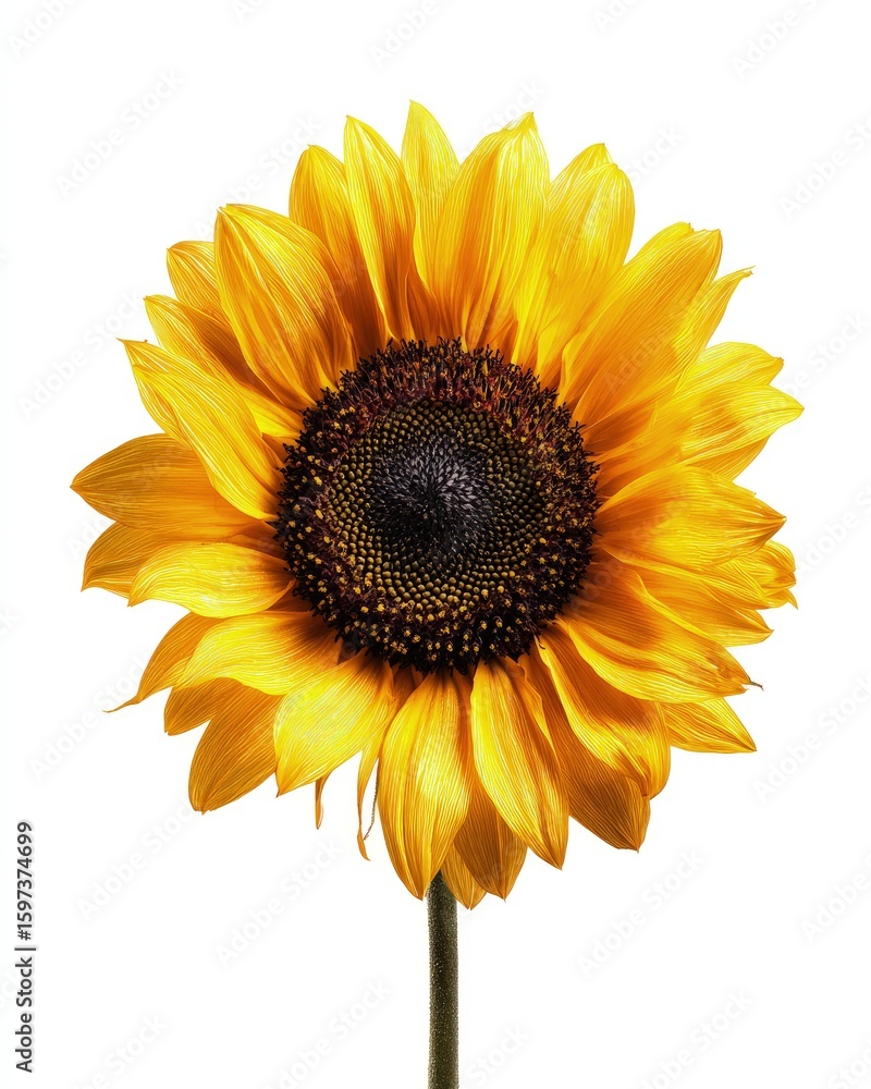 Fototapeta premium Close Up Detailed Yellow Sunflower