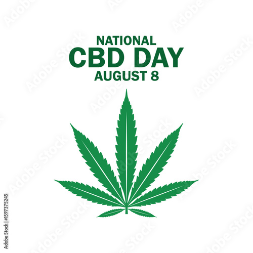 Vector graphic of National CBD Day for National CBD Day celebration.