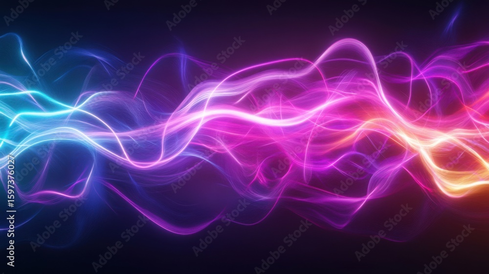 Obraz premium Colorful Abstract Light Waves Background for Creative Design Projects