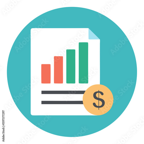 income report icon vector on white background