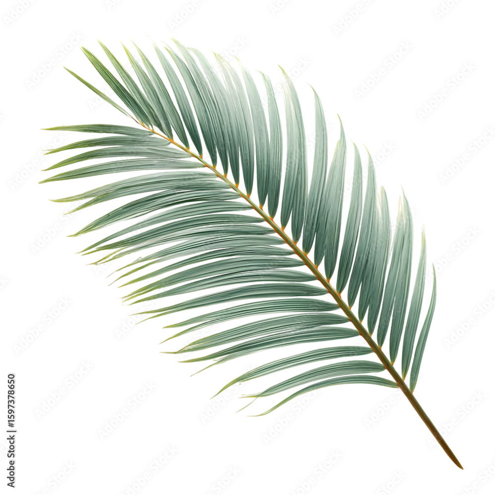 Fototapeta premium Elegant palm leaf detail, perfect for tropical design and natural aesthetic themes