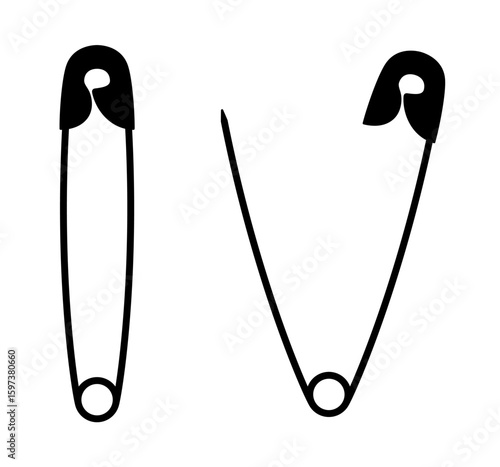 vector of a safety pin.