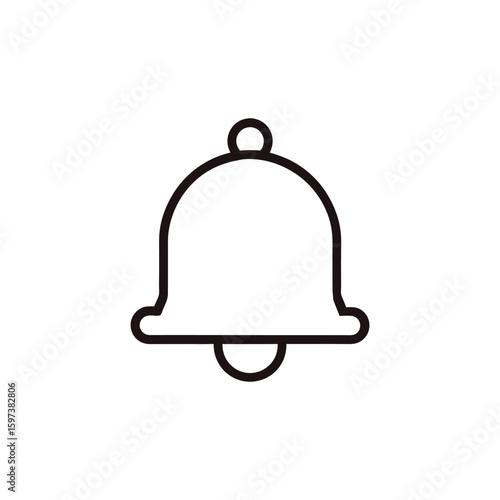 Notification bell vector icon for alerts updates and reminder notifications