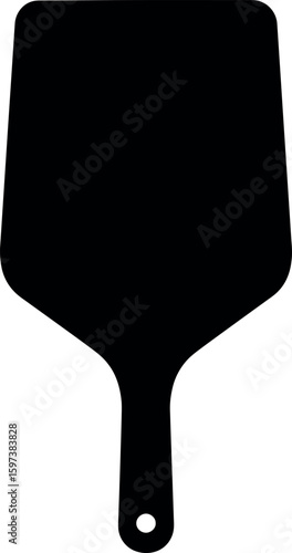 Black pizza peel silhouette kitchen tool icon