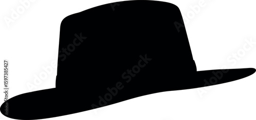 Black fedora hat silhouette