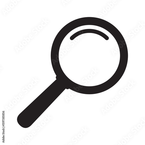 Wallpaper Mural Loupe icon. Magnifying glass icon, magnifier black symbol. Torontodigital.ca