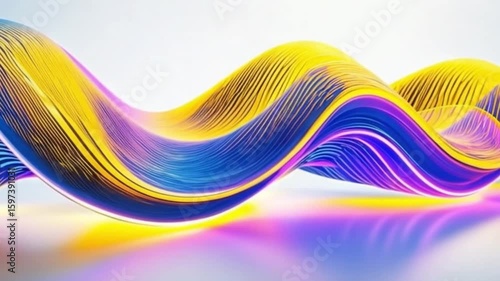 Abstract 4k Ultra H D Colorful Waves Seamless Loop Animation Vibrant Neon Glowing Lines Dynamic Energy Flowing Swirls Smooth Motion Graphics Background Perfect for Digital 4K Video download