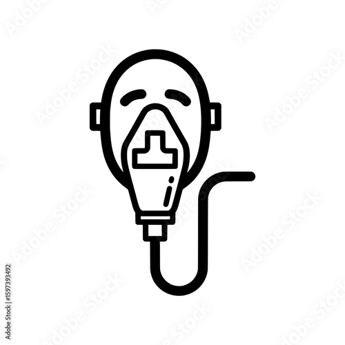 Medical oxygen mask with nasal prongs for healthcare use