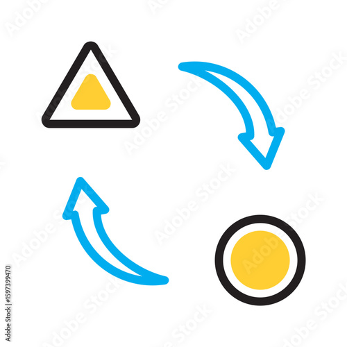 Vector multi color icon for Convert