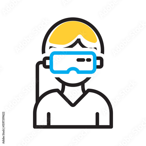 Vector multi color icon for Reality