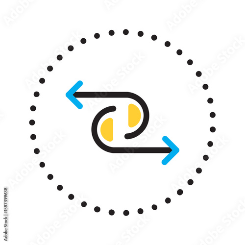 Vector multi color icon for Replace
