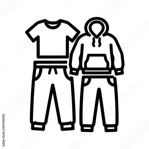 Casual clothing for men and women with hoodies and sweatpants