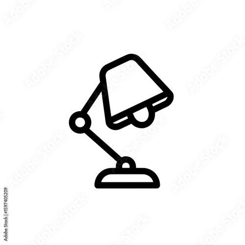 Desk lamp with adjustable arm and shade for workspace illumination