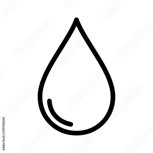 Drop shape with outline for dehydration or weather themes