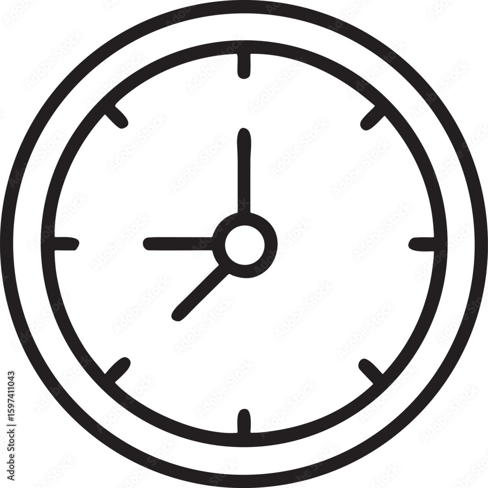 Clock Silhouette Vector , Black Timepiece Shape for Printable and Digital Designs Clock Silhouette Vector , Black Timepiece Shape for Printable and Digital Designs