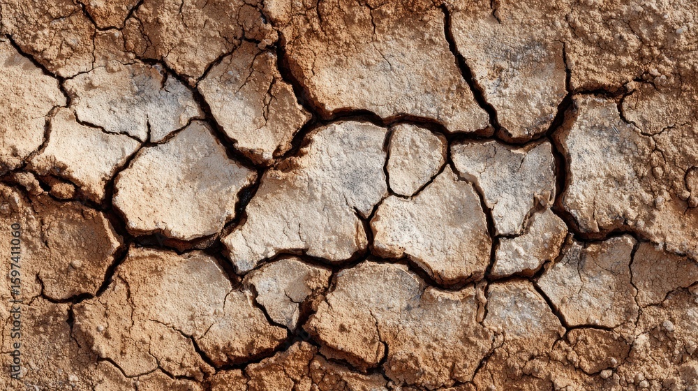 Fototapeta premium Dry cracked earth (1)