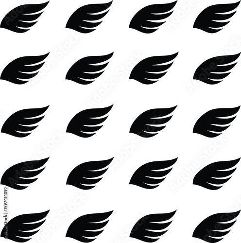 16 Different Wing Styles Angel, Demon & Fantasy Wing Vector Collection (EPS)