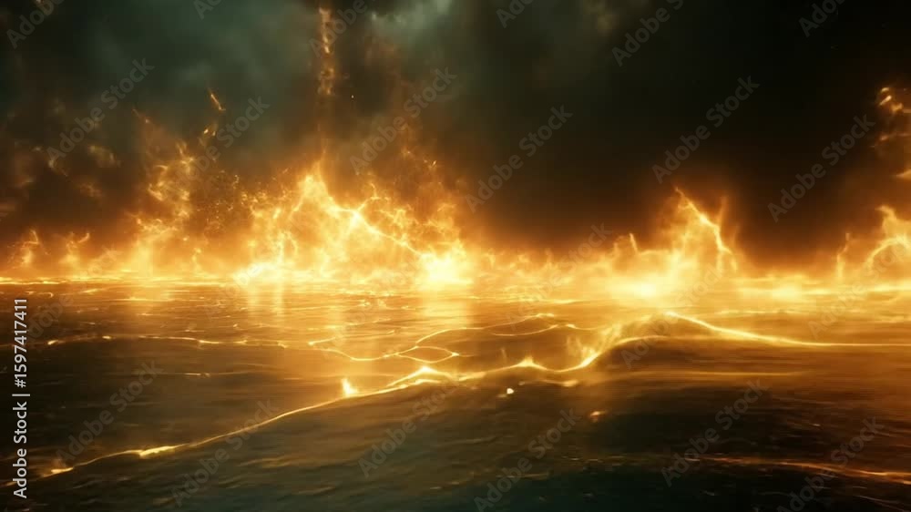 Fiery Inferno: A Burning Landscape Fiery Inferno: A Burning Landscape