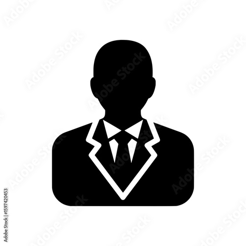 Silhouette of a businessperson in formal attire