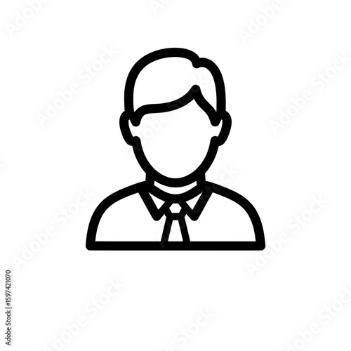 Business professional outline icon for work and corporate themes