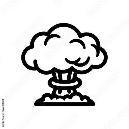 explosive mushroom cloud with smoke and fire for dramatic effect