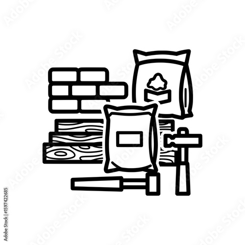 Tools and supplies for gardening and planting work