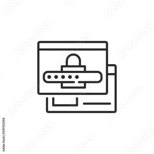Web password icon. Simple web password icon for social media, app and web design. Vector illustration