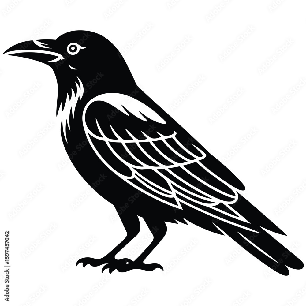 Obraz premium crow on a branch
