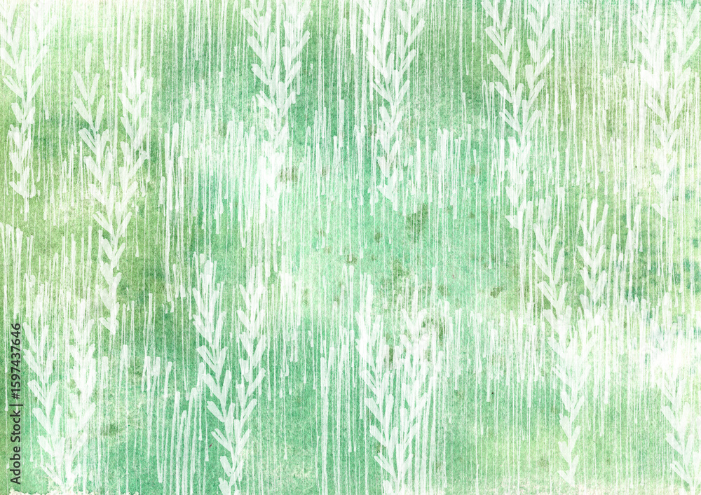 Fototapeta premium Organic texture in watercolor grunge style for printing. Botanical pattern, ecological texture, abstract poster, ecology of the planet. Green is a positive, soothing eco background.