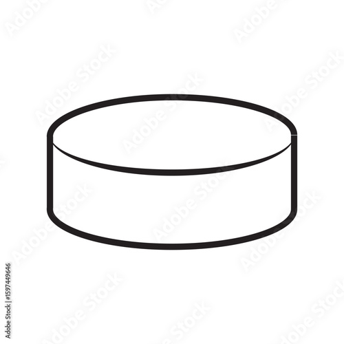 Hockey pucks silhouette,  Simple vector icon hockey puck