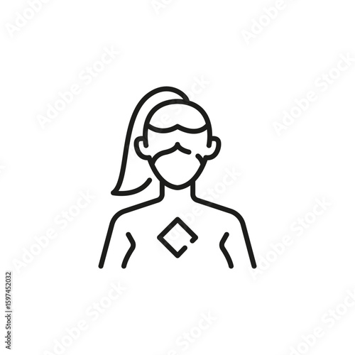 Superwoman icon. Simple superwoman icon for social media, app and web design. Vector illustration
