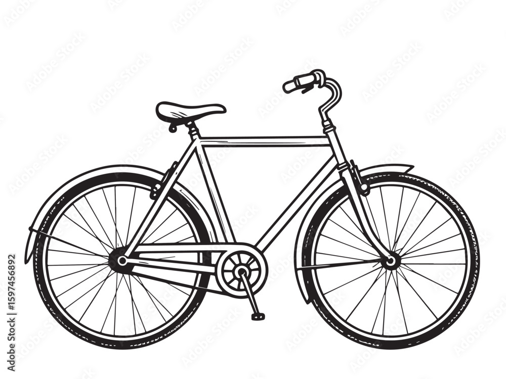 Fototapeta premium bicycle icon simple drawing