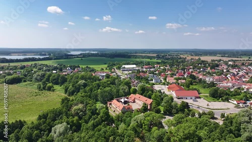 Burg Storkow im Landkreis Oder-Spree in Brandenburg aus der Vogelperspektive