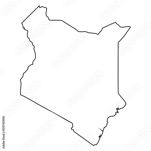 map of Kenya line