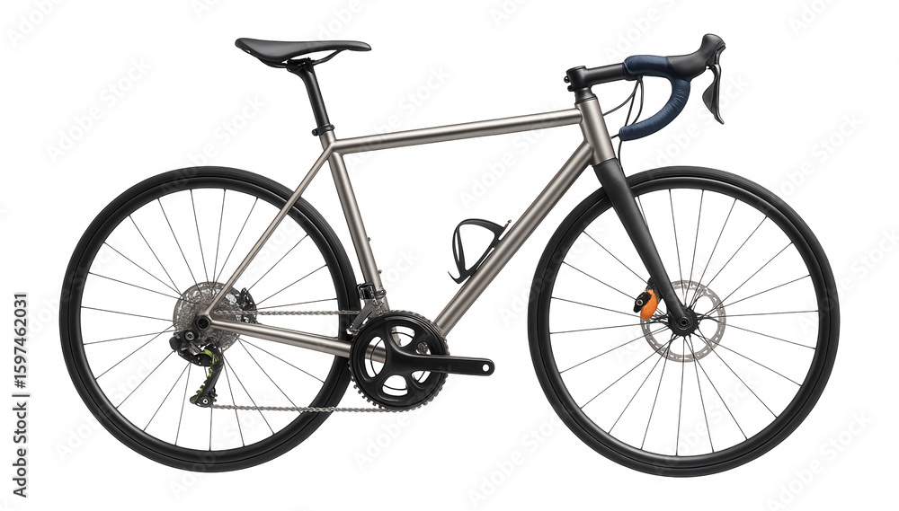 Obraz premium Lightweight road bike with titanium frame and carbon fork for uphill climbs