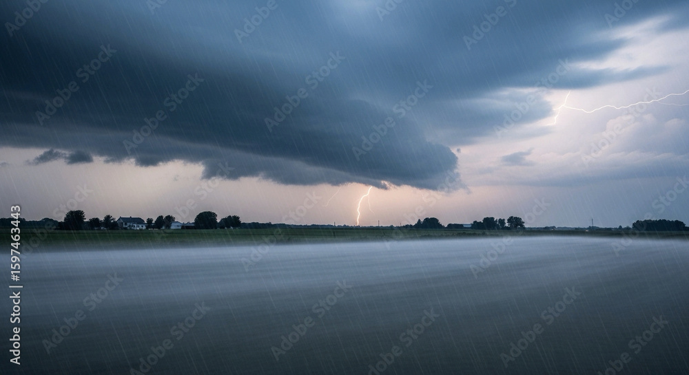 Obraz premium storm over the city