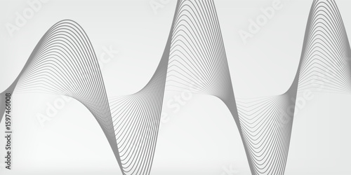 Abstract vector background with black wavy lines. EPS10