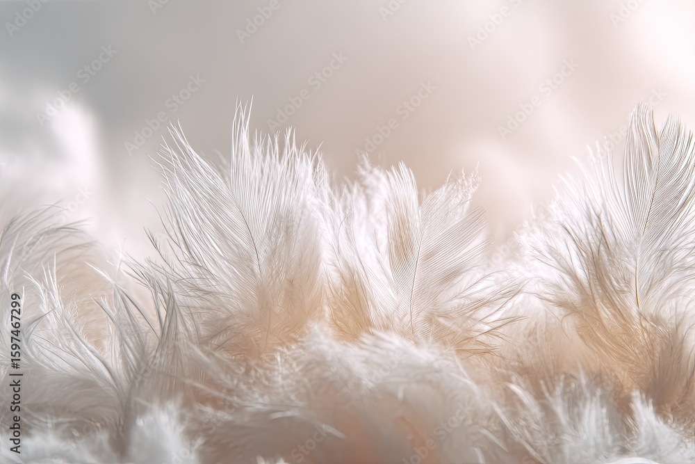 Obraz premium Close Up Of Soft White Feathers