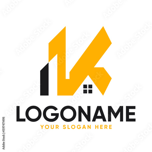 Free Download K Letter Real Estate House Logo - GFXLoad