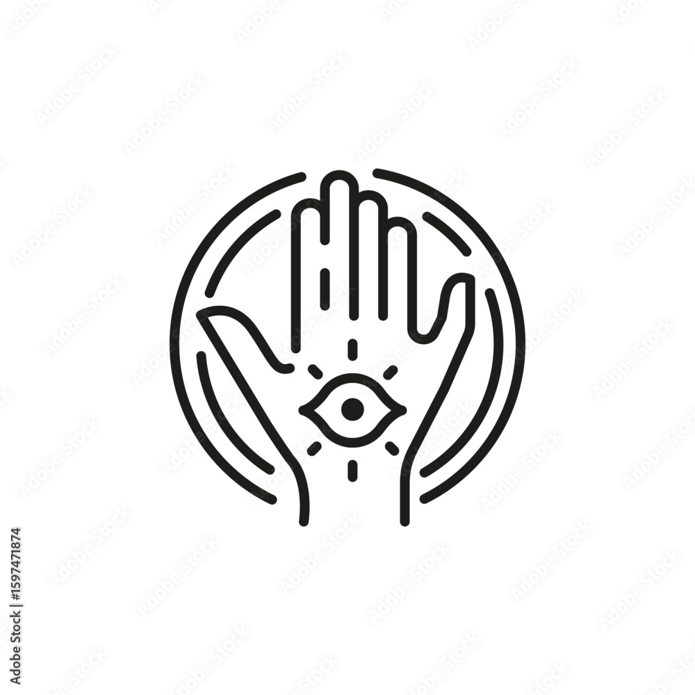 Fototapeta premium Mystic hand icon. Simple mystic hand icon for social media, app and web design. Vector illustration