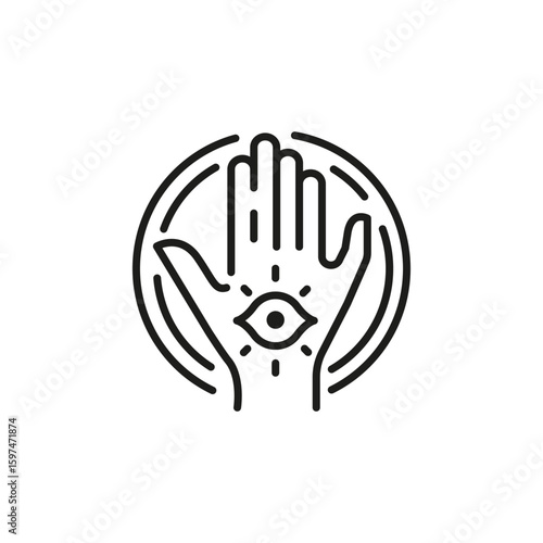 Mystic hand icon. Simple mystic hand icon for social media, app and web design. Vector illustration