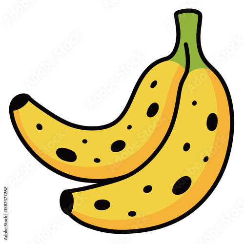 Delicious ripe bananas with appealing brown spots, emphasizing natural ripeness and freshness.