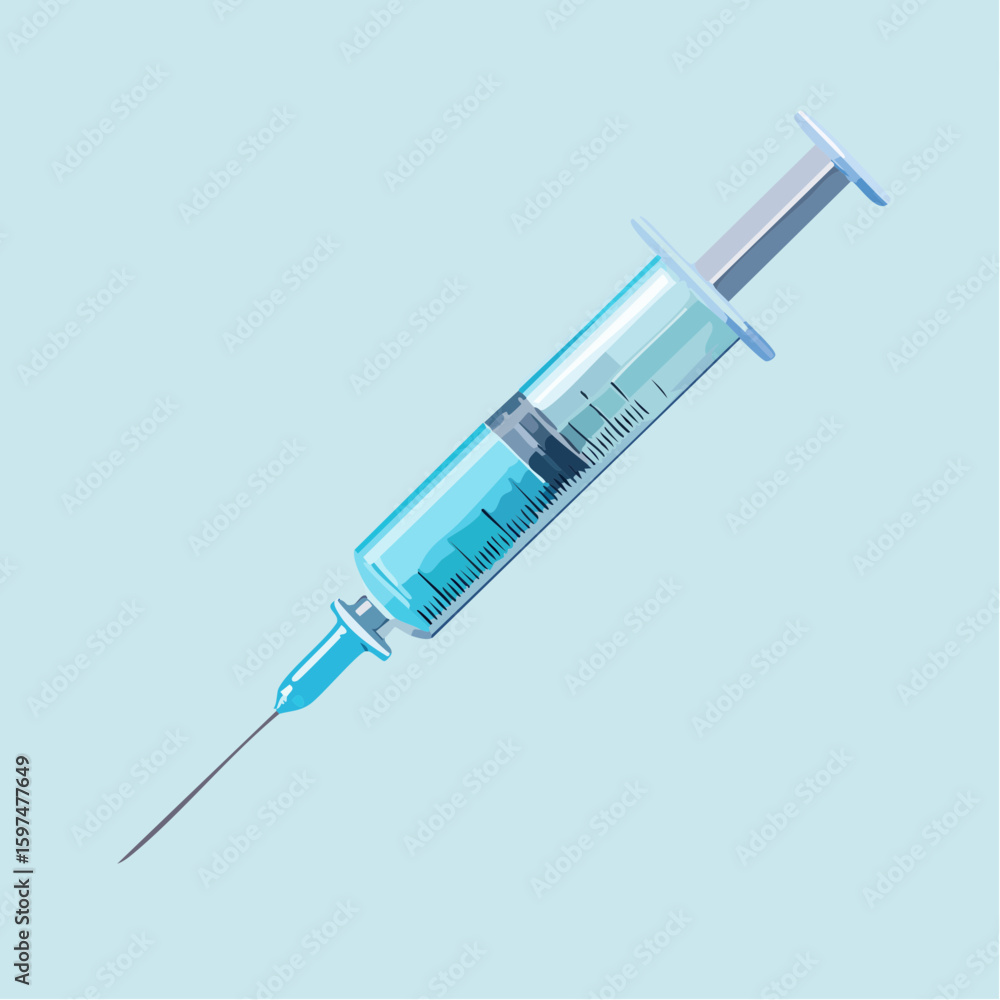 liquid-filled injection syringe isolated with bright lighting liquid-filled injection syringe isolated with bright lighting