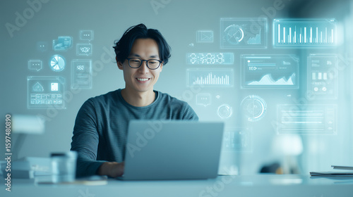 female doctor working on computer